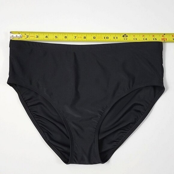 CHRISTINA Women's 2 Piece Tankini Swimsuit Fuschia Black Built-In Bra Size 14 - Picture 11 of 16